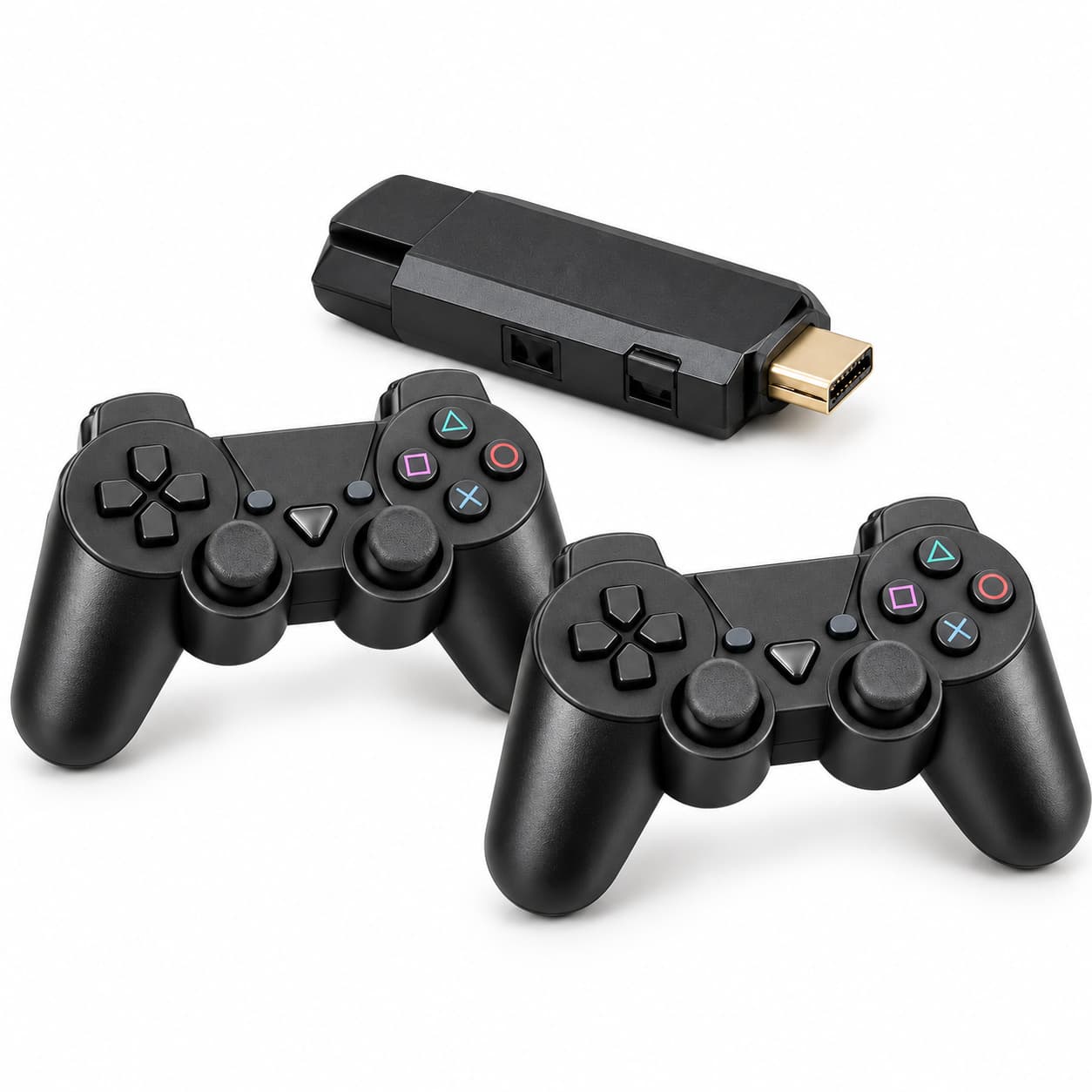 Video Game Stick X2 Black OS 5.0 +130 Mil Jogos + 2 Controles Sem Fio