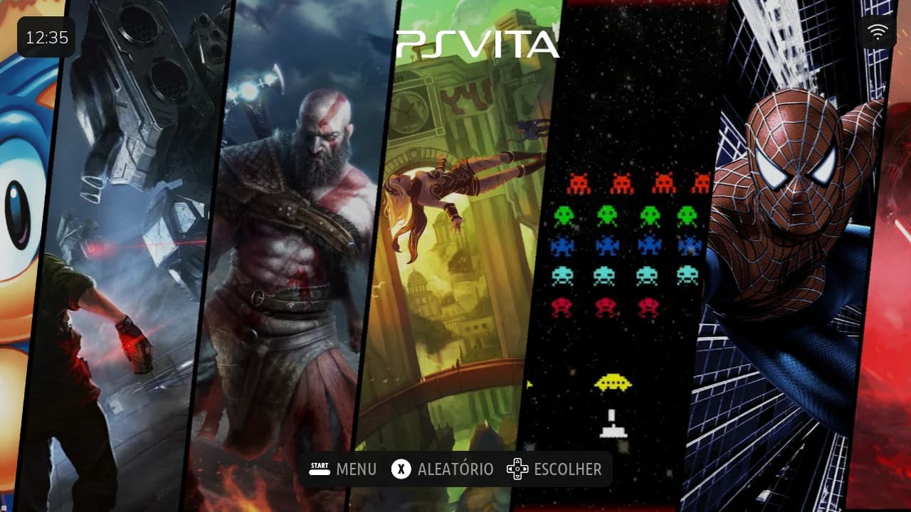 Menu Retro Elite 5.0 após a atualização