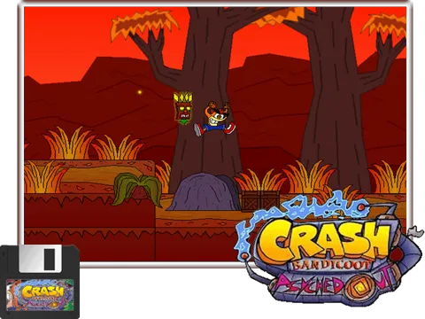 Crash Bandicoot rodando no Retro Elite