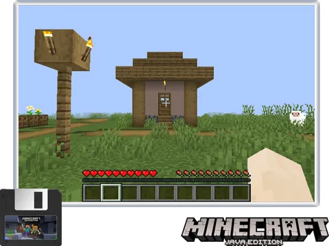 Minecraft Java rodando no Retro Elite