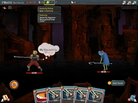 Slay the Spire rodando no Retro Elite